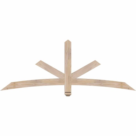 Ekena Millwork Alberta Smooth Timber Gable Bracket, Douglas Fir, 72"W x 27"H x 3 1/2"D x 3 1/2"F, 9/12 Pitch GBW072X27X0404ALB00SDF